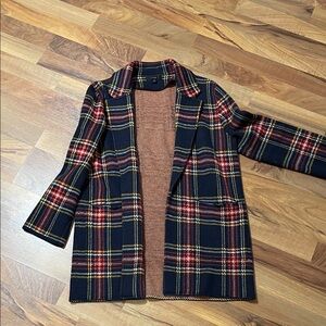 J. Crew plaid sweater blazer size small
